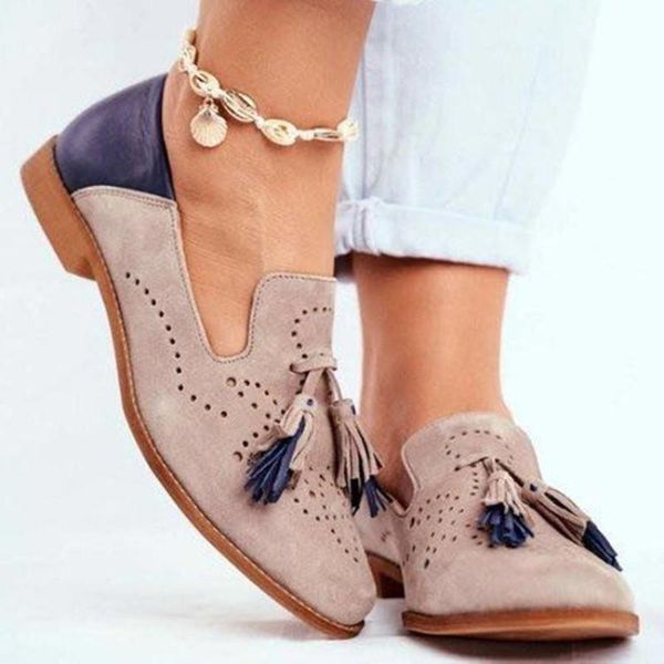 

penny loafers women tassels genuine leather sheepskin moccasin pointed toe lady slip on shoes handmade gladiator, Black