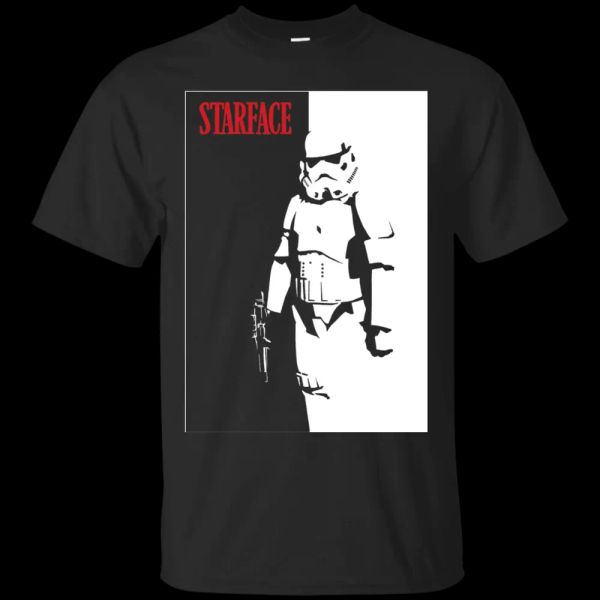 

Starface Space Wars Movie Parody Alien Funny Black T-Shirt S-6XL, White;black