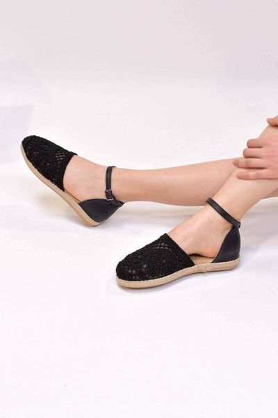 

women's black felt-tip satin mesh shoes sandals