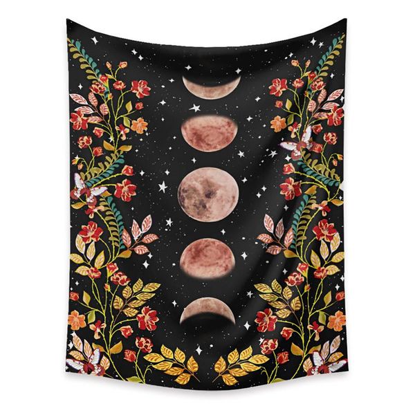 

tapestries moon and flowers bohemian tapestry wall hanging digital printed beach towel shawl throw sheet home room decor