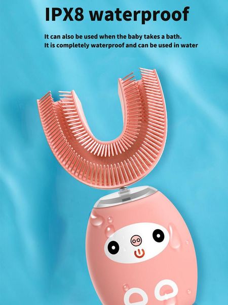 

smart electric toothbrush et-uc30 children ultrasonic silicone u sonic brush head intellige sound 360 clean ipx8 waterproof teeth