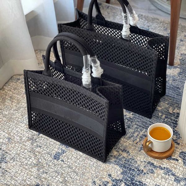

dijia hollow shopping bag black simple fashion daily large capacity tote bag japanese and korean women's zly