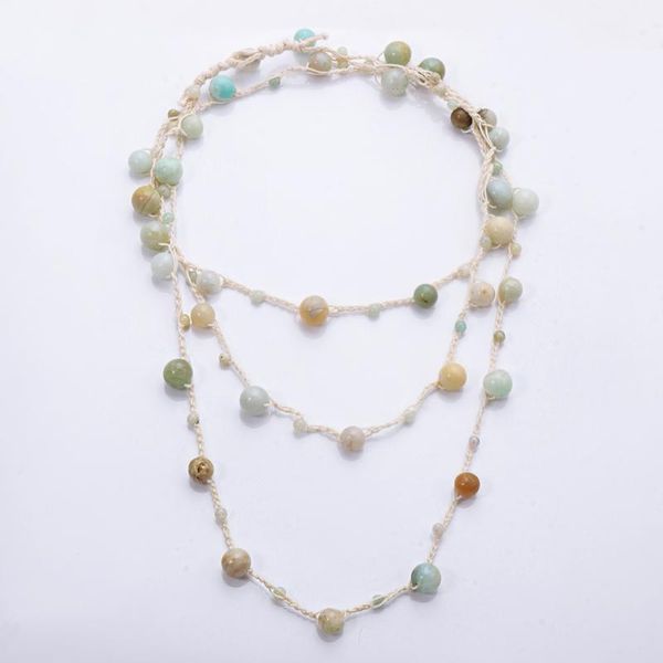 

juran vintage handmade bead multi layer necklace ceramic statement women long chokers, Golden;silver