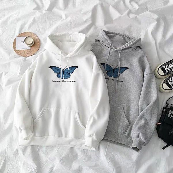 

women's hoodies & sweatshirts women hooded simple all-match leisure oversize pullovers korean style warm kawaii womens loose streetwear, Black