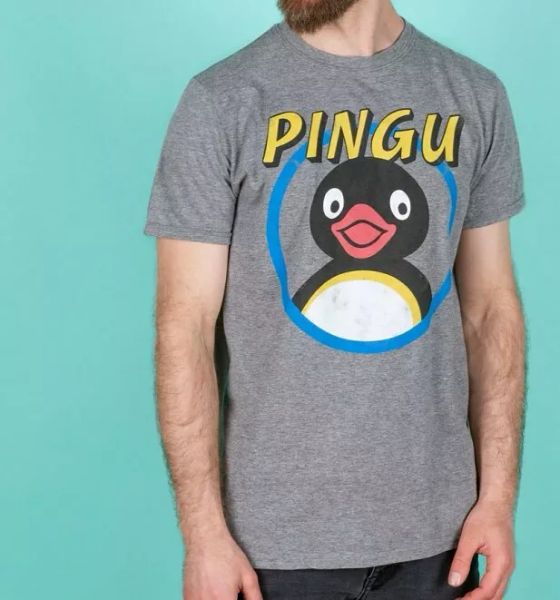 

official men's classic pingu t-shirt, White;black