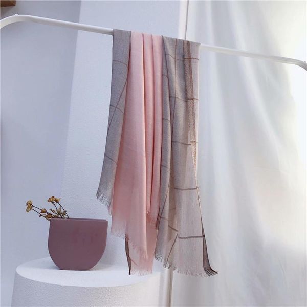 

scarves 2021 women cotton cashmere scarf hijab pashmina shawls and wraps lady thin light blanket tippet bufanda, Blue;gray