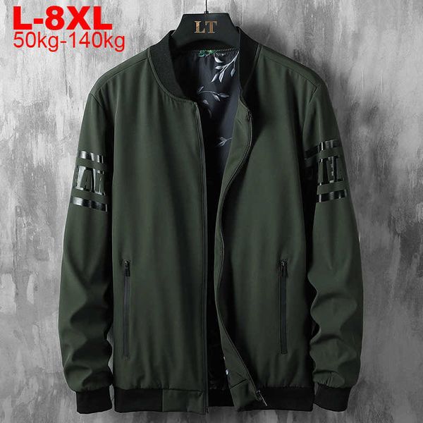 

men's autumn jacket 6xl 7xl 8xl large size streetwear hip hop jackets men oversized coats male brand bomber baseball jacket coat x0621, Black;brown