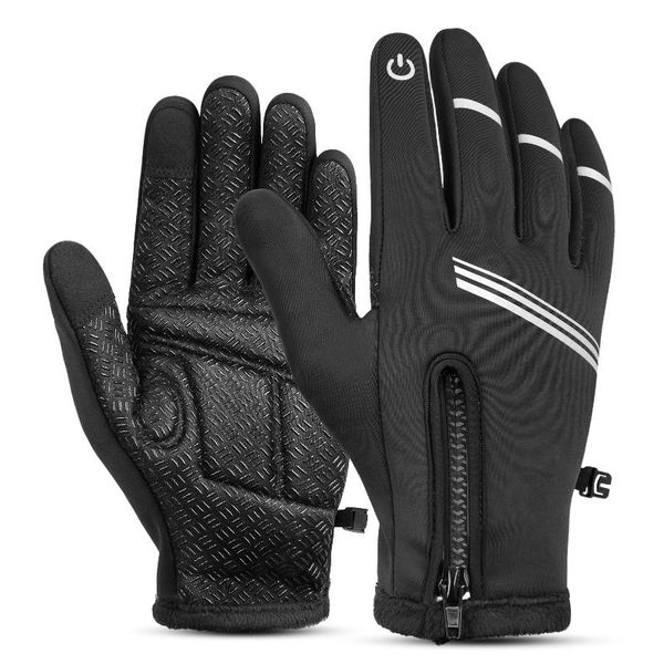 

winter gloves waterproof windproof warm snowboard ski bicycle for cycling, Black