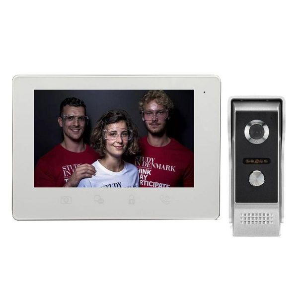 

video door phones 7 inch touch doorbell intercom system ir outdoor waterproof camera bell recorder doorphone