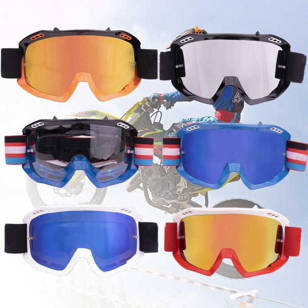 

motorcycle off-road goggl men's and women's fashion helmets riding glass windshield goggl changeable lens, White;black