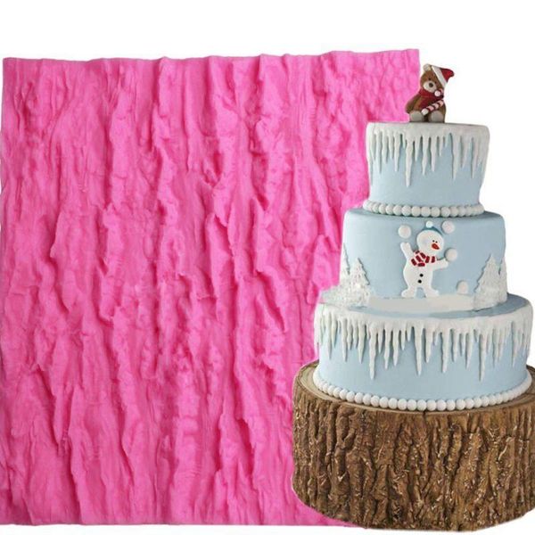 

baking moulds 2021 tree bark texture silicone mold cake fondant impression mat decorating supplies