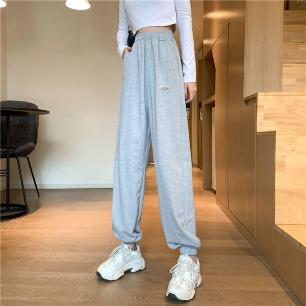 

new girls' sportswear, loose legs, high waist, casual women's sports pants, series in autumn 2021 gf1z, Black;white