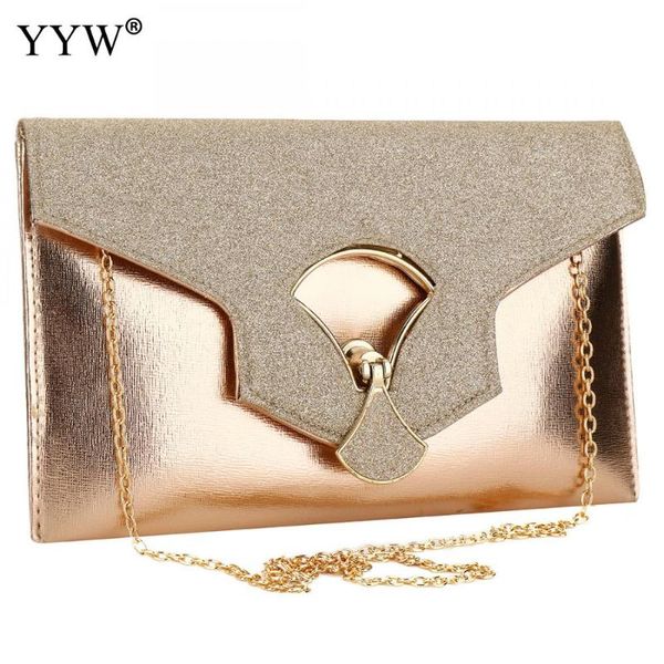 

evening bags gold clutch for women 2021 leather luxury purses handbags female designer small wedding party bag