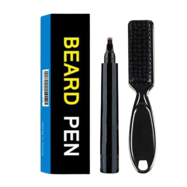 

hair brushes men's beard pencil tight beauty mini prongs for seamless application long-lasting soft brush, Silver