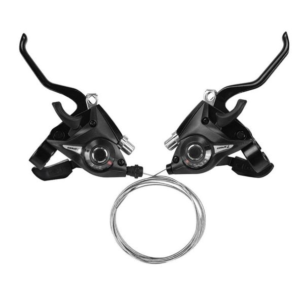 

bike derailleurs 3x7 21 speed 3x8 24 bicycle shifter brake mtb road cycling disc handle levers with shift cables