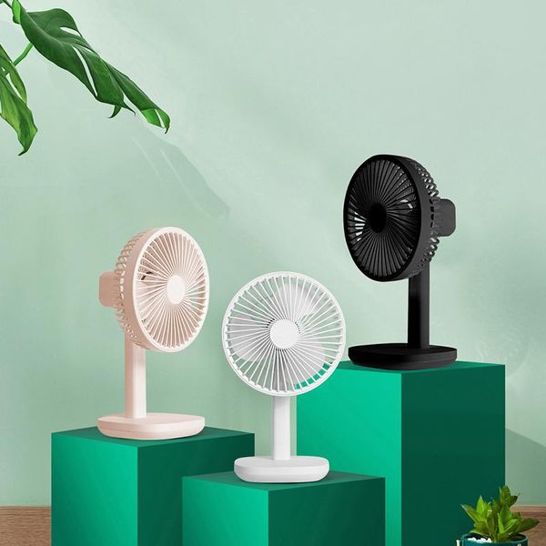 

electric fans automatic head shaking mini fan adjustable handheld portable usb rechargeable deskcooling with 4000mah battery