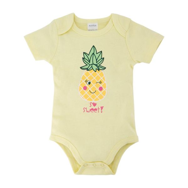 

cartoon ananas baby bodysuit born boy girl clothes romper short sleeve onesie cotton body pour playsuits rompers, Blue