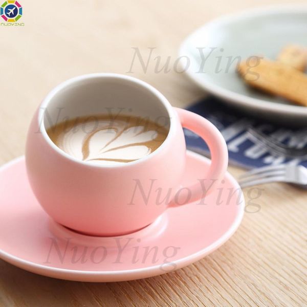 

nordic ceramic ins coffee cup afternoon flower saucer net red set water household simple mugs
