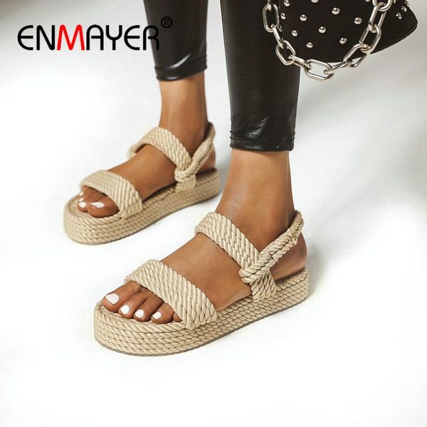 

wedges shoes for women casual cane fisherman gladiator sandals fashion flat with size 34-43, Black