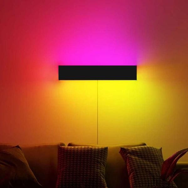 

wall lamp modern minimalism rgb led lamps for bedroom bedside living room decoration light colorful remote dimming fixtures