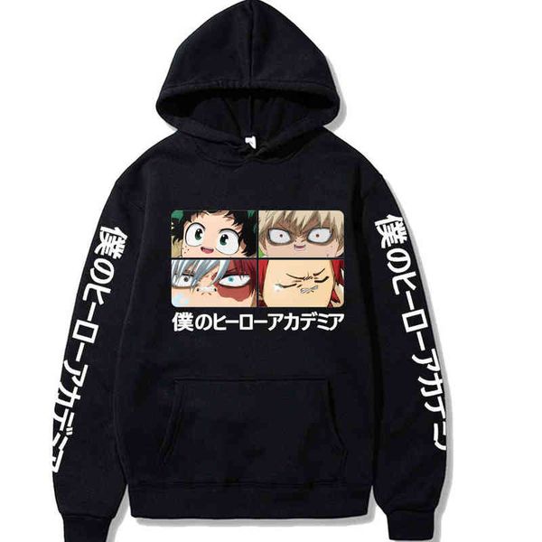 My Hero Academia Anime Manga Hoodie New Shoto Todoroki Bakugou Katsuki Ochaco Uraraka Schönes lockeres Sweatshirt Herren Pullover Tops Y1213