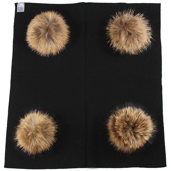 

scarves born kids baby warm wool swaddling blanket travel sleeping with 20cm real fur pompom soft bedding swaddles wrap, Blue;gray