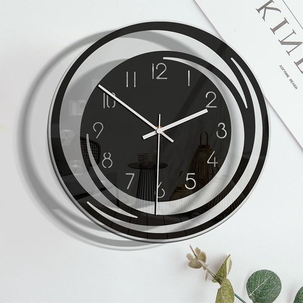 

wall clocks nordic clock mute pointer acrylic household products minimalist hanging home decor sell