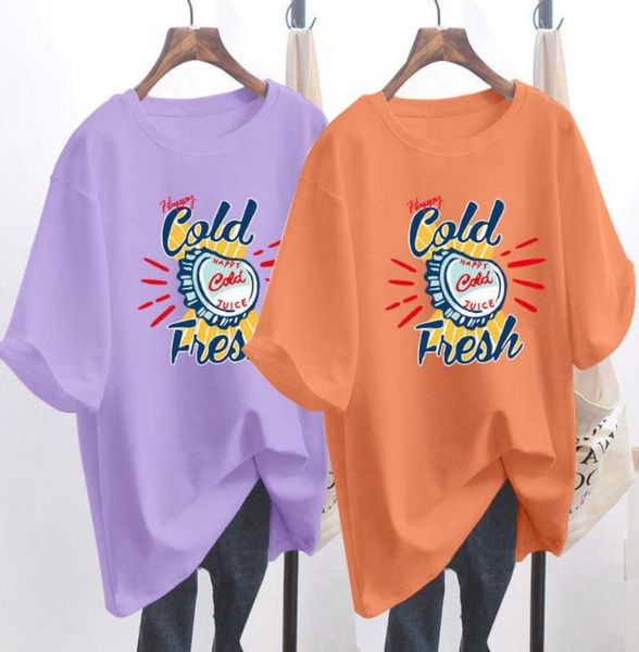 

simple and generous letter casual 2021 loose comfort summer girl lady t-shirts women female tee oversize t-shirt women's, White