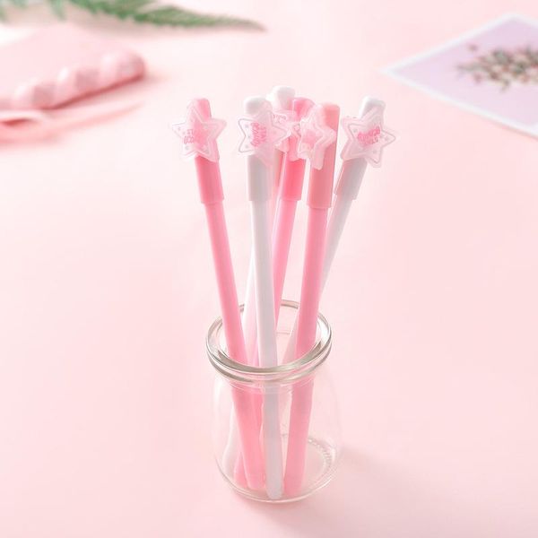 

ellen brook 1 pcs cute kawaii gel pen korean cartoon creative girl heart pentagram school office stationery sweet pretty star pens