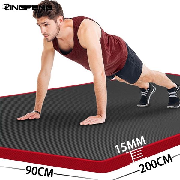 

15 mm thick edging non-slip yoga mat pilates health fitness exercise meditation home