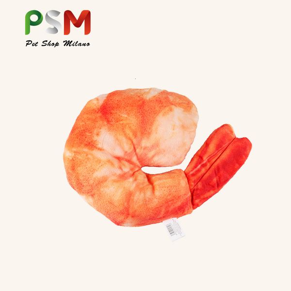 

dog toy psm pet cat press funny voice chew shrimp plush