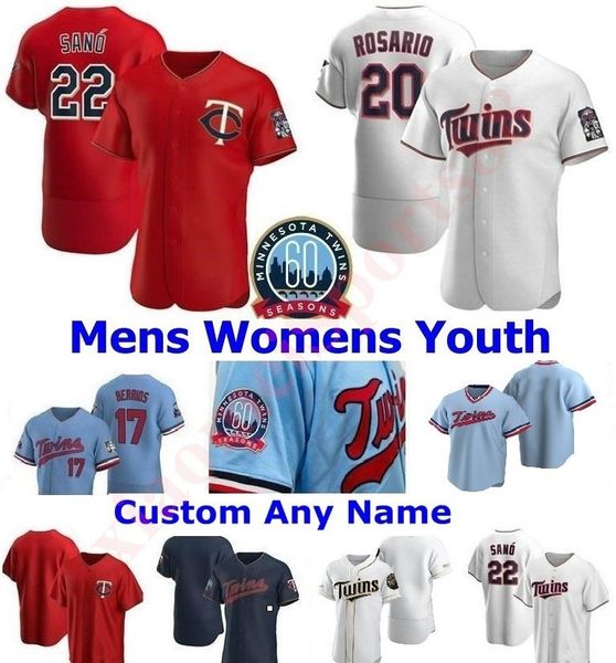 

2021 minesota men women kids youth twins jerseys josh donaldson puckett berrios astudillo arraez polanco miguel sano byron buxton max kepler, Blue;black