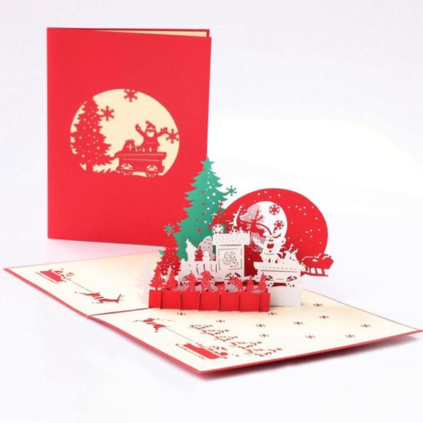 

greeting cards 1pc christmas printed card festive message for