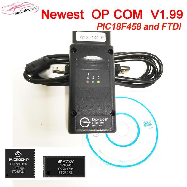 

code readers & scan tools full chip opcom v1.99 obd2 car diagnostic tool foropel test ft232rl for cars