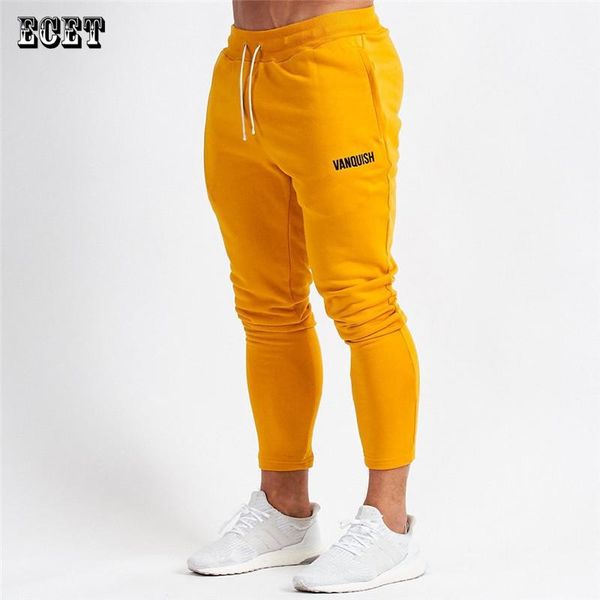 

cotton fitness men's trousers sweatpants jogger brand fashion casual pants outdoor workout clothing, Black