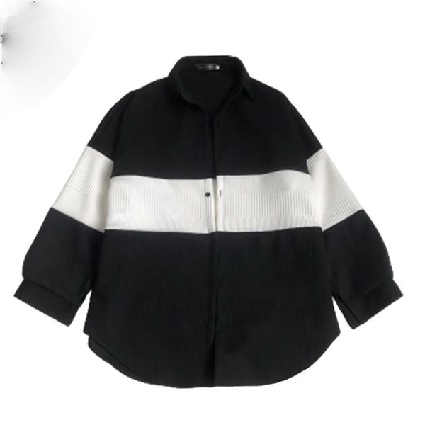 

men's jackets autumn men jacket oversize hip hop knitted sweater coat splicing drak harajuku streetwear outwear stand collar, Black;brown