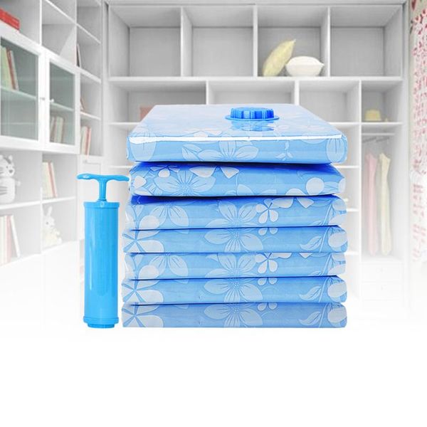 

pcs vacuum storage bag thickened reusable cloth compressed clothes blanket packing with hand pump (70x50cm/ bags