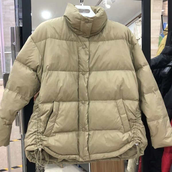

autumn and winter down jacket women's short light warm white duck, Black
