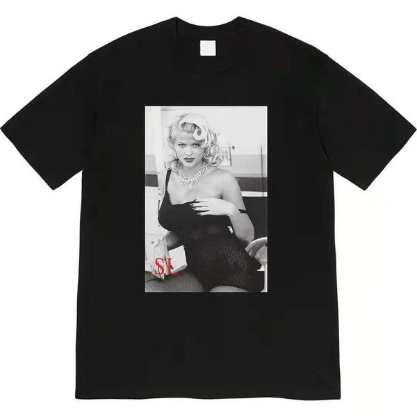 

sup 21ss anna nicole smith tee t-shirts street fashion, White;black