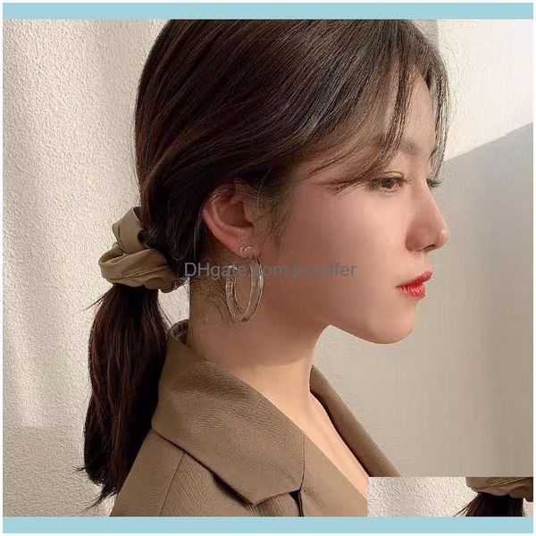 

charm jewelryfactoryetv6hip transparent big ~ jumping exaggerated wind hop round earrings for women drop delivery 2021 7jieg, Golden