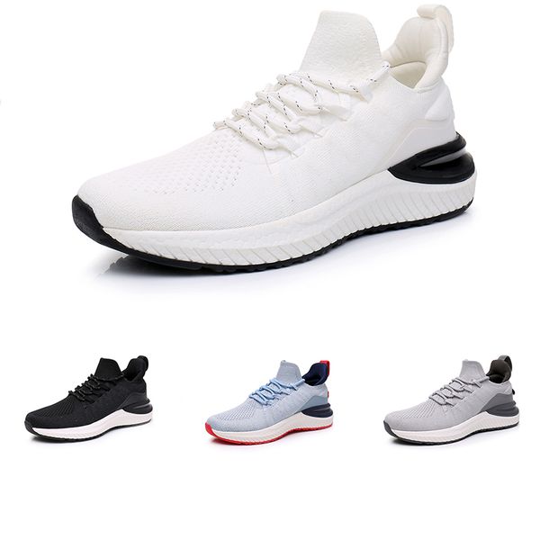 Sapatos de corrida sem marca por atacado homens homens pretos brancos cinza azul claro de respirabilidade leve masculina tênis esportores esportivos