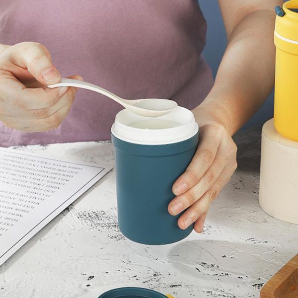 

soup porridge holder pp with spoon kitchen student breakfast sealing insulation picnic portable flasks leak proof office water bottles