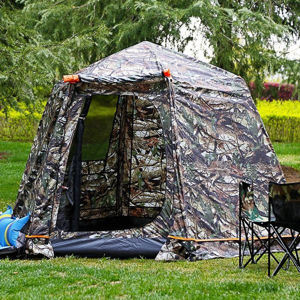 

tents and shelters outdoor camouflage account for 3-4 people is of setting up rainstorm-proof automatic camping leisure
