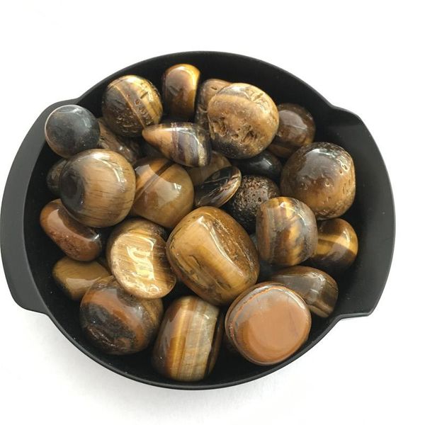 

decorative objects & figurines 50g 100g 1000g wholesale natural polished yellow tiger's-eye baroque stone crystal healing oval gravels