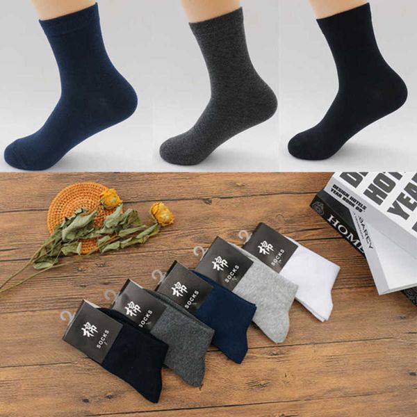 

all men's spring autumn cotton business casual socks for men and women, Black