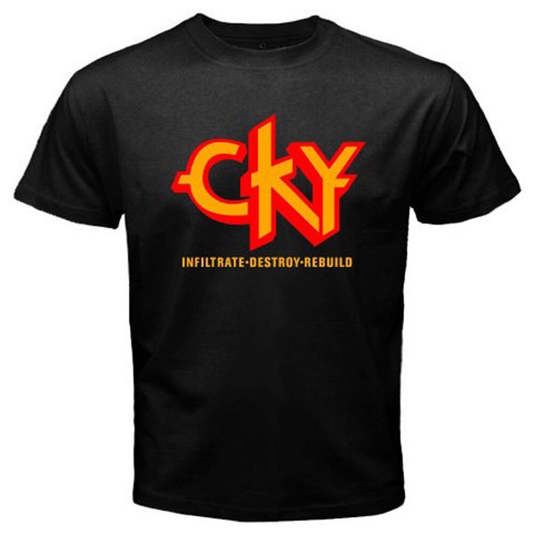 

cky camp kill yourself infiltrate destroy black t-shirt size s-3xl, White;black