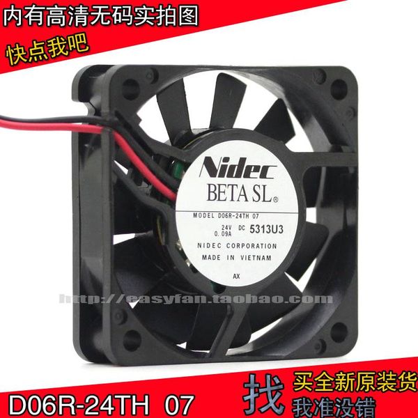 

d06r-24th produces nidec 24v 0. 09a 6015 fan 6cm frequency converter with heat dissipation cooling cooler 60x60x15mm fans & coolings