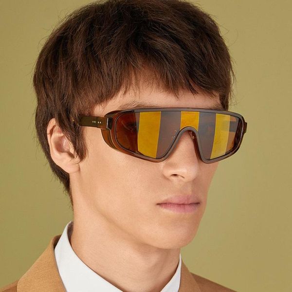 

sunglasses fashion shield visor mask women men oversized windproof sun glasses one peice big frame goggles shades sport uv400, White;black