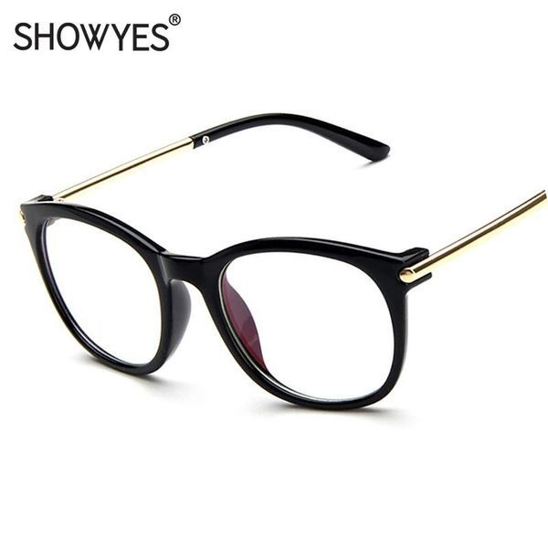 

fashion sunglasses frames retro eyeglasses women acetate round famous designer optical alloy myopia frame men flower pattern for spectacles, Black