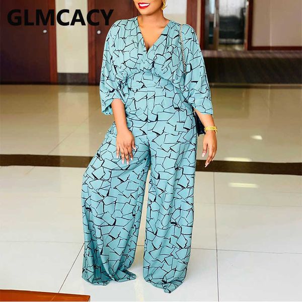 

v neck loose casual jumpsuit wide leg pants overalls 210702, Black;white